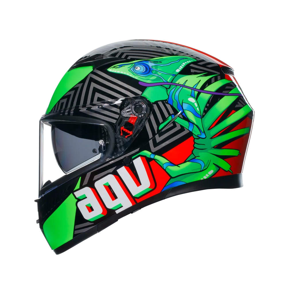 K3 DOT(E2206) - KAMALEON BLACK/RED/GREEN