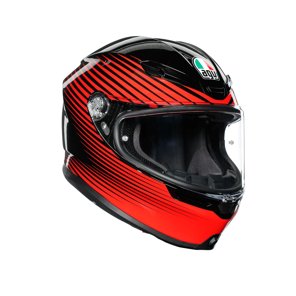K6 AGV DOT(ECE) MULTI MPLK - RUSH BLACK/RED