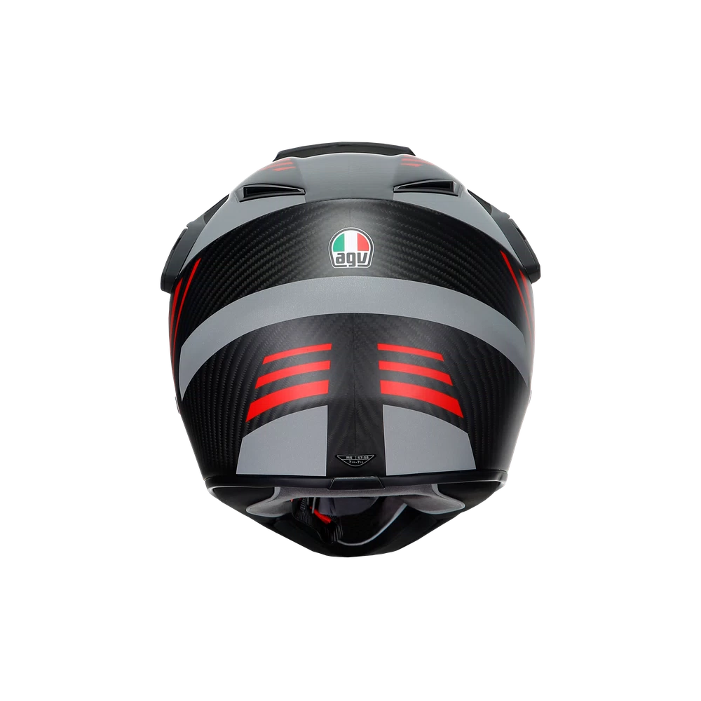 AX9 MULTI ECE DOT - REFRACTIVE ADV MATT CARBON/RED
