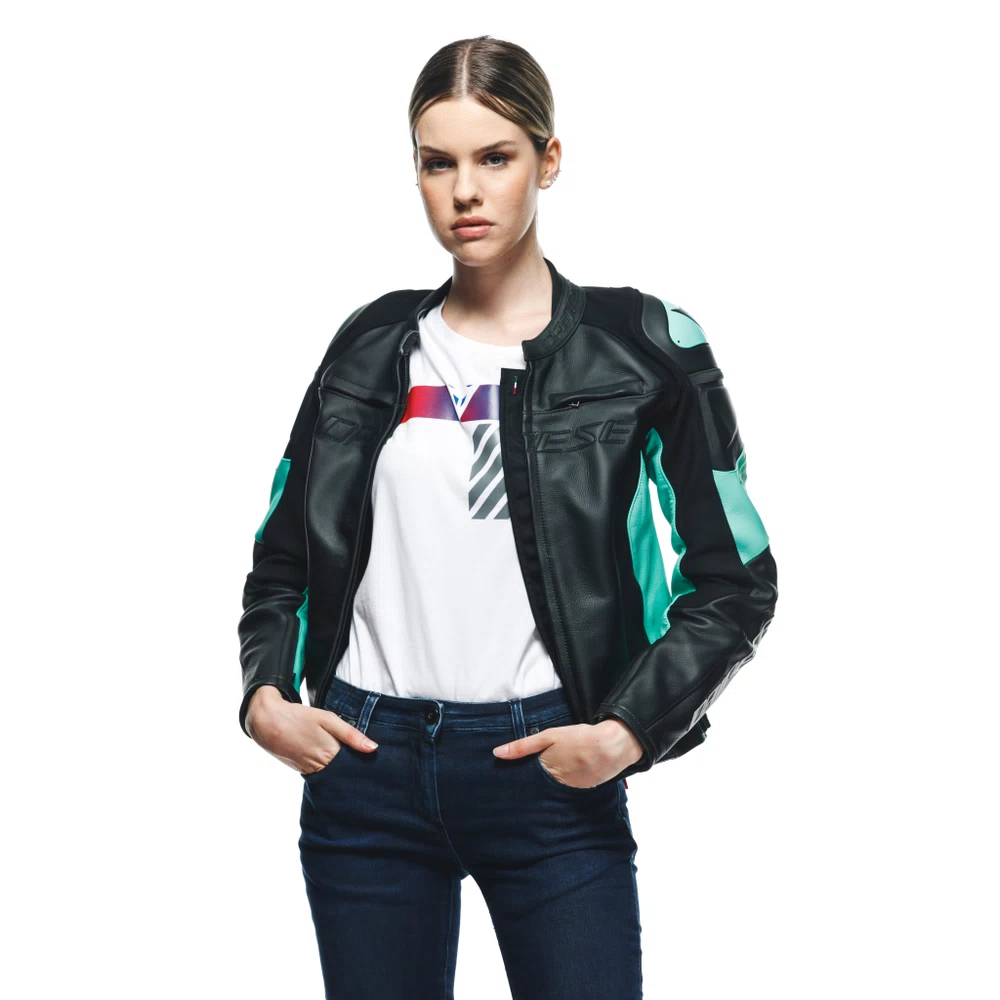 RACING 4 LADY LEATHER JACKET