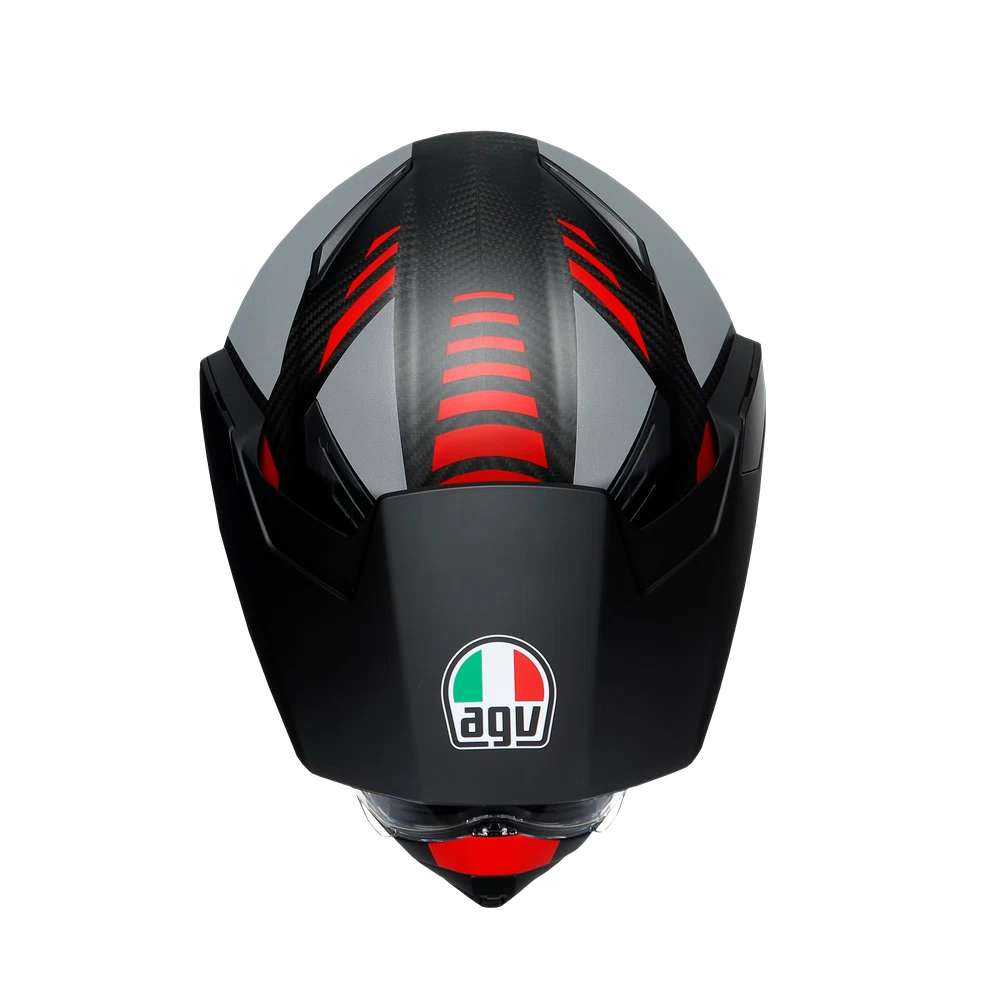 AX9 MULTI ECE DOT - REFRACTIVE ADV MATT CARBON/RED