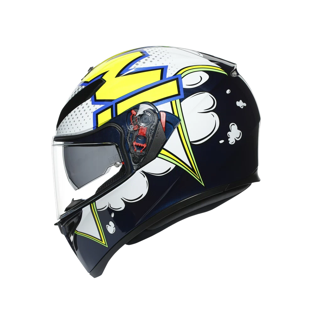 K3 SV MULTI ECE DOT - BUBBLE BLUE/WH/YELLOW FLUO