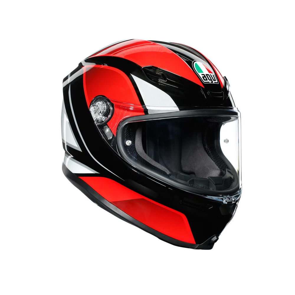 K6 AGV DOT(ECE) MULTI MPLK - HYPHEN BLACK/RED/WHITE