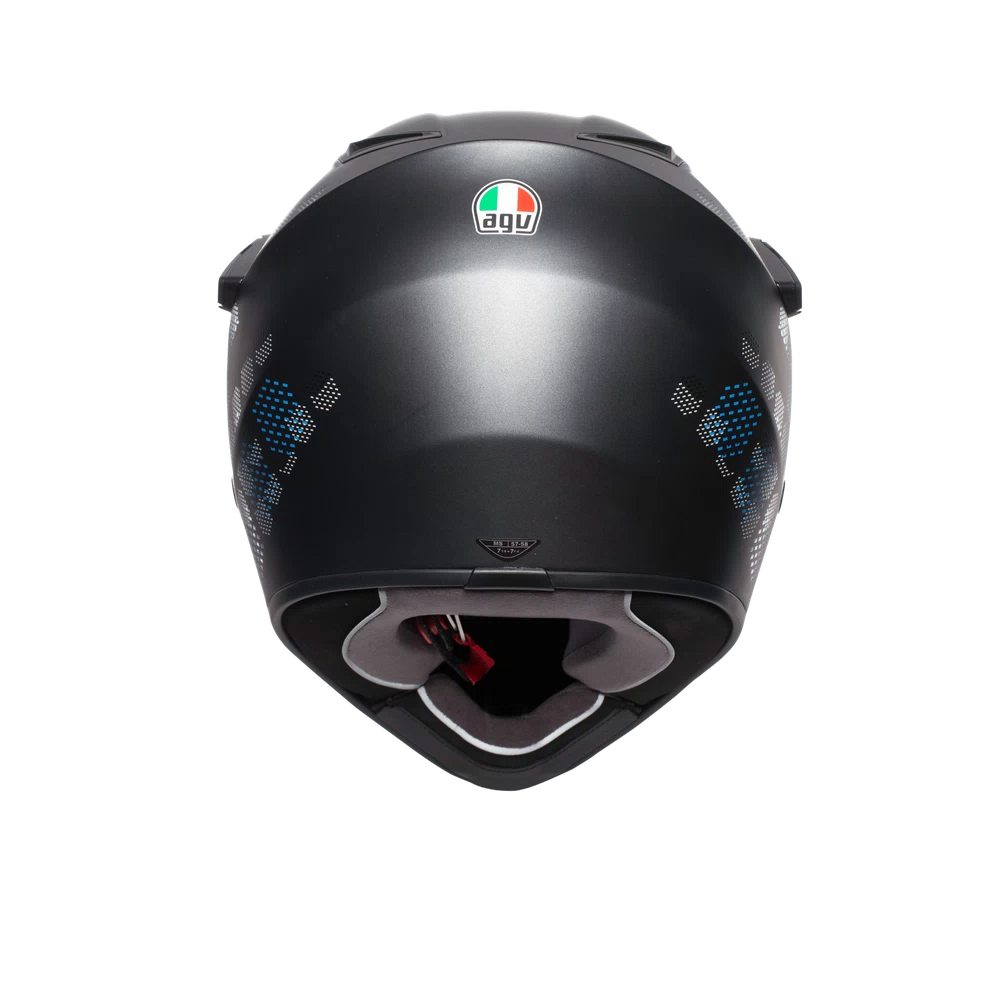 AX9 MULTI ECE DOT - ANTARTICA MATT BLACK/CYAN