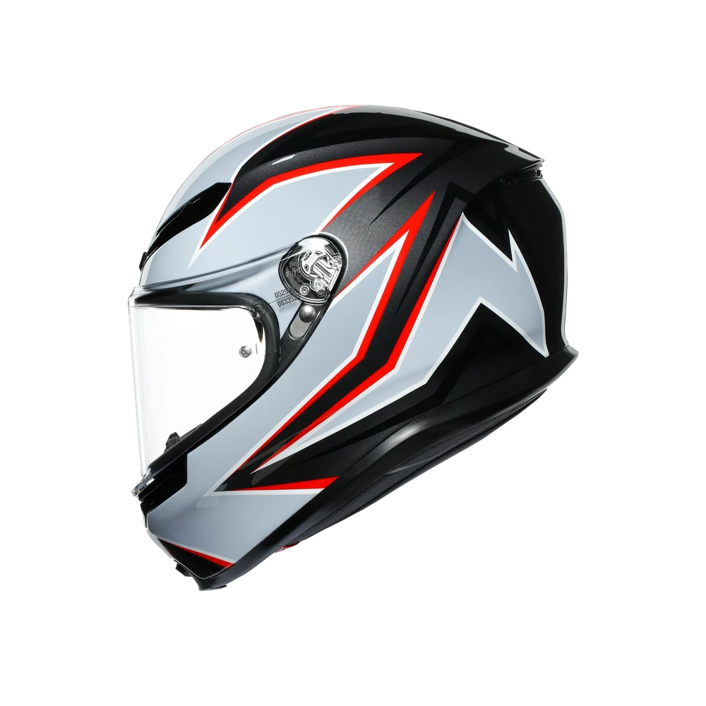 K6 AGV DOT(ECE) MULTI MPLK - FLASH MATT BLACK/GREY/RED