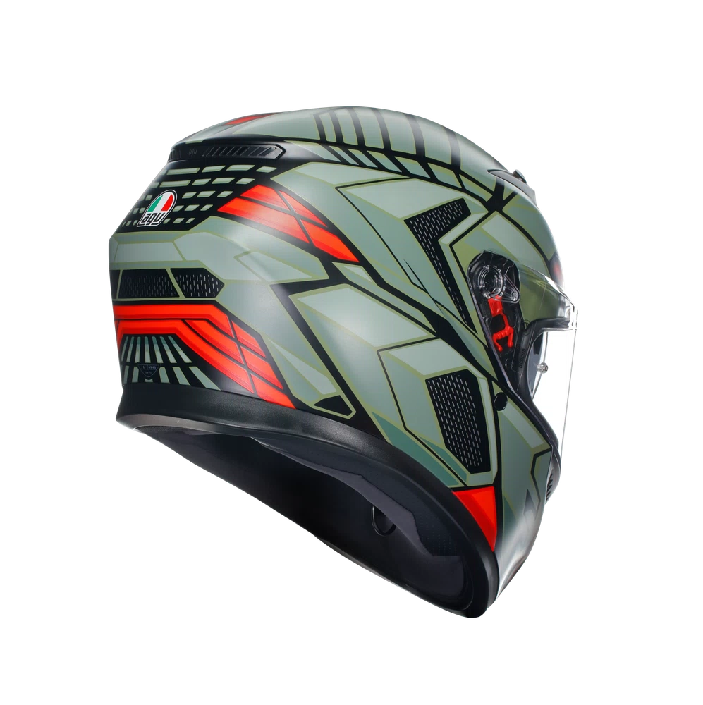 K3 DOT(E2206) - DECEPT MATT BLACK/GREEN/RED