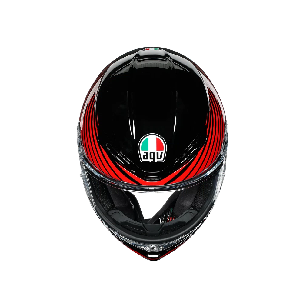 K6 AGV DOT(ECE) MULTI MPLK - RUSH BLACK/RED