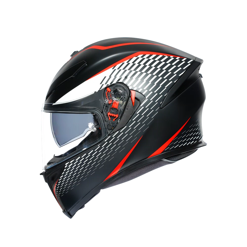 K5 S MULTI ECE DOT - THUNDER MATT BLACK/WHITE/RED