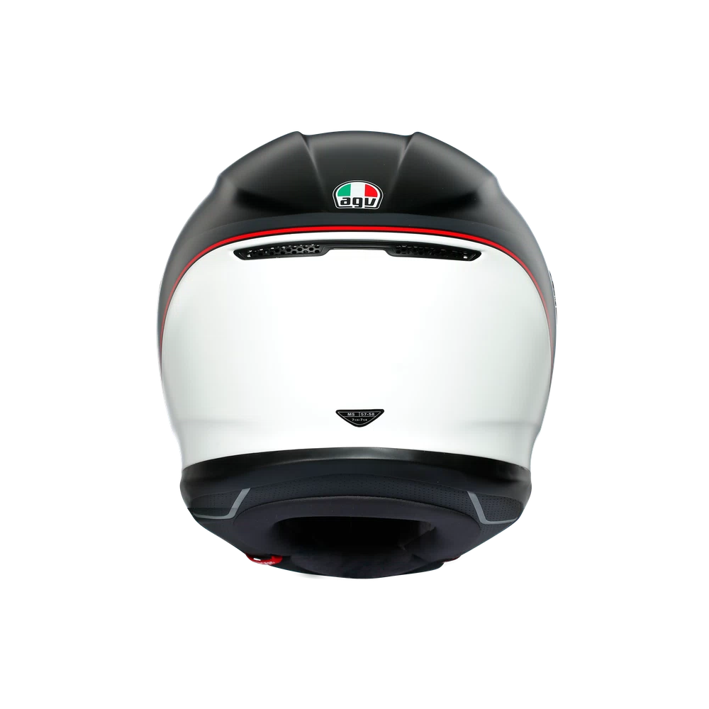 K6 AGV DOT(ECE) MULTI MPLK - MINIMAL PURE MATT BLACK/WH/RED