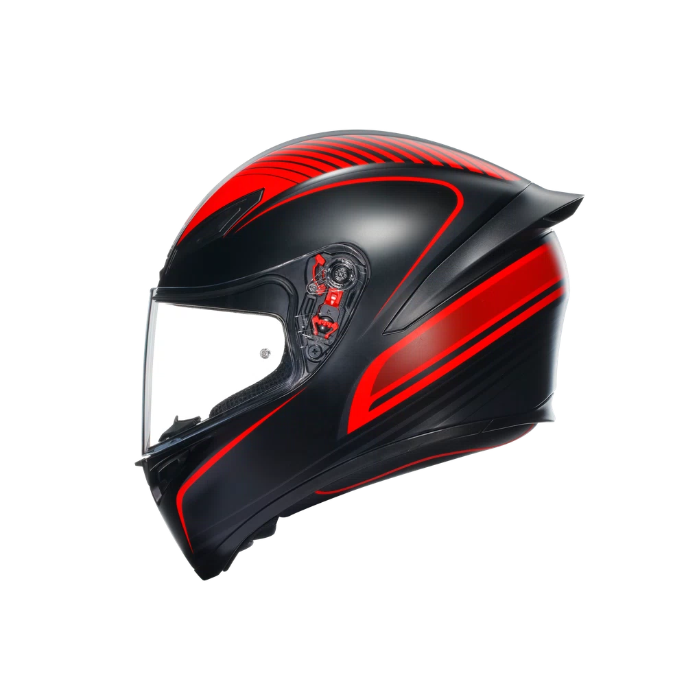 K1 S DOT(E2206) - WARMUP MATT BLACK/RED