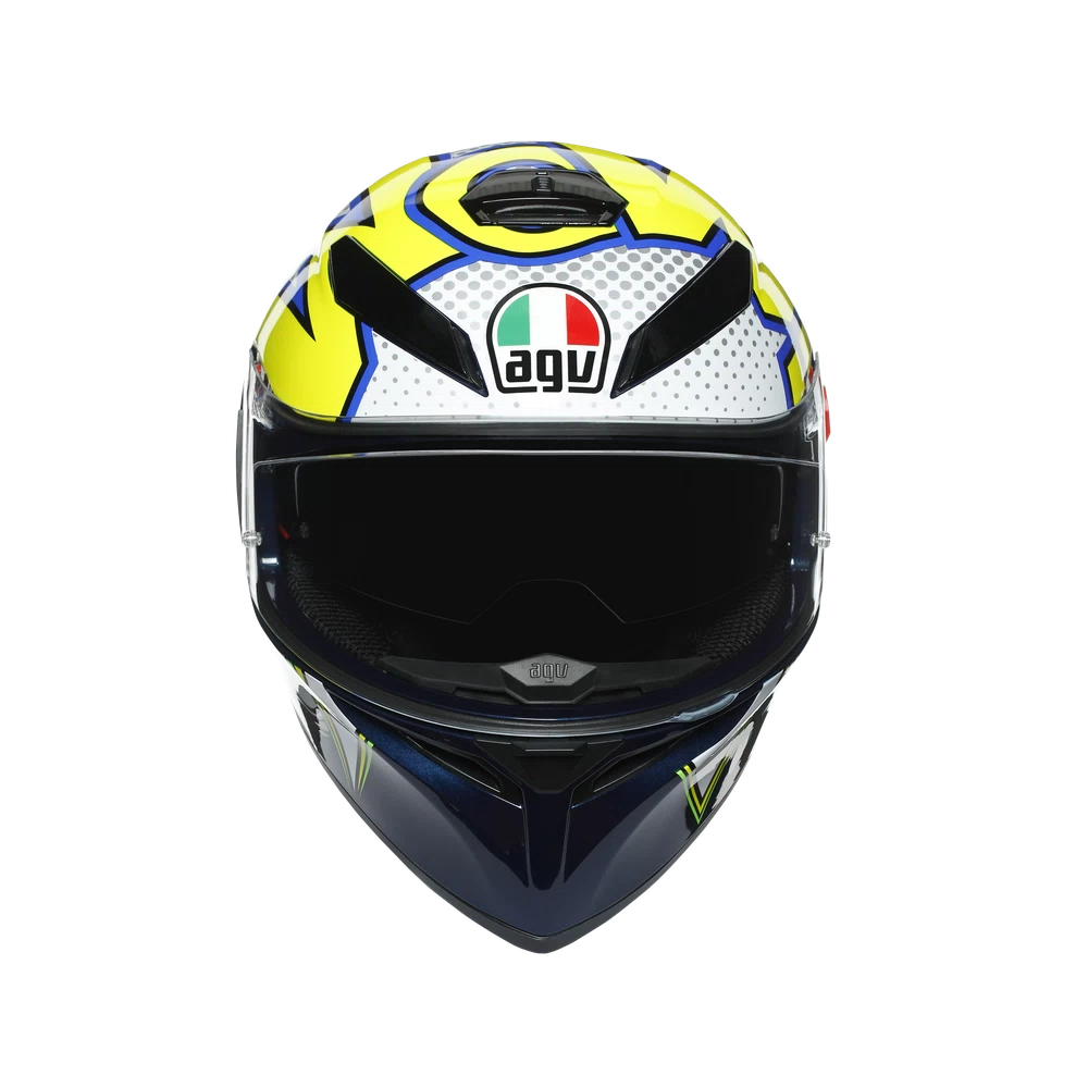 K3 SV MULTI ECE DOT - BUBBLE BLUE/WH/YELLOW FLUO