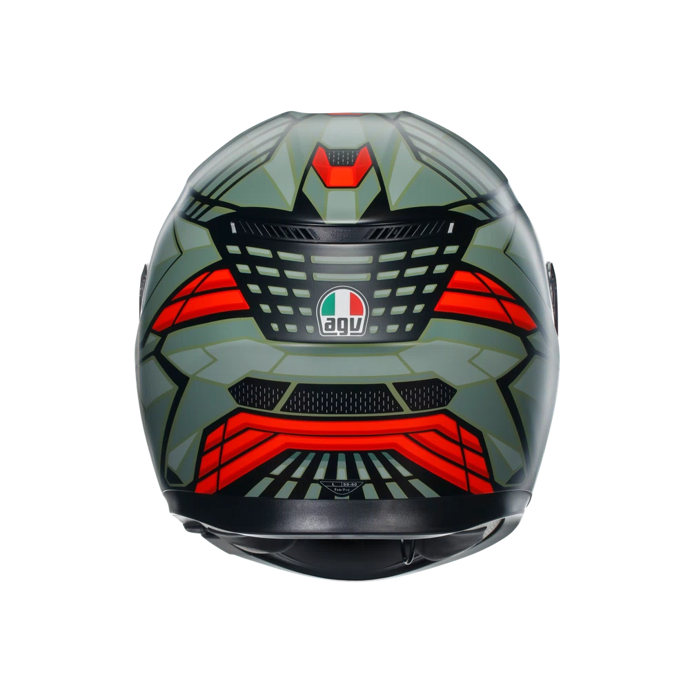 K3 DOT(E2206) - DECEPT MATT BLACK/GREEN/RED