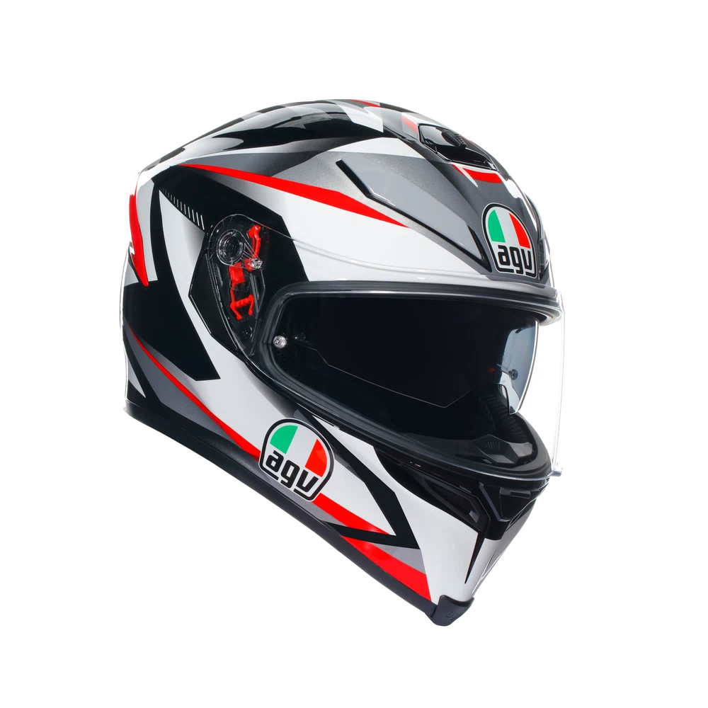 K5 S AGV DOT(ECE) MULTI MPLK - PLASMA WHITE/BLACK/RED