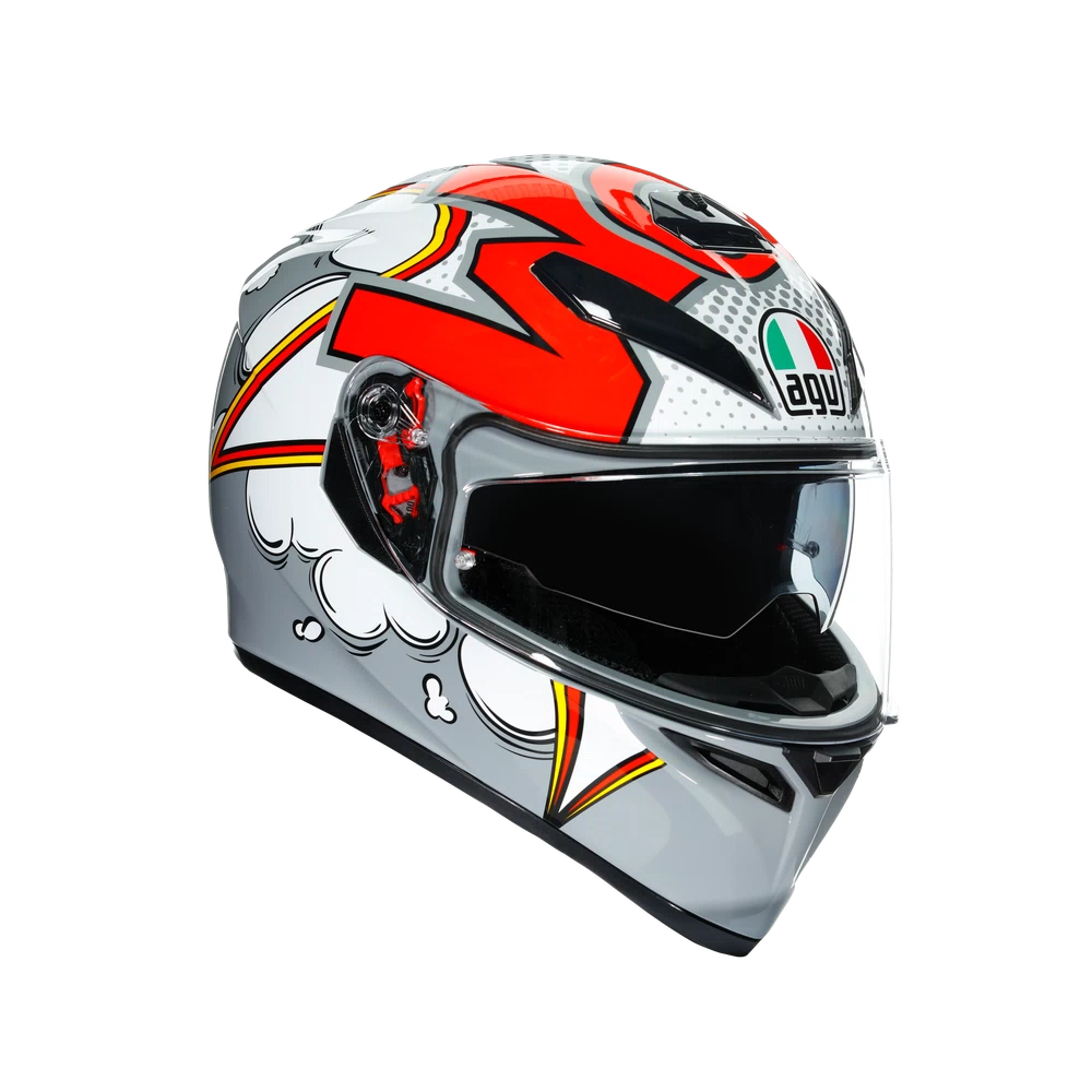 K3 SV MULTI ECE DOT - BUBBLE GREY/WHITE/RED