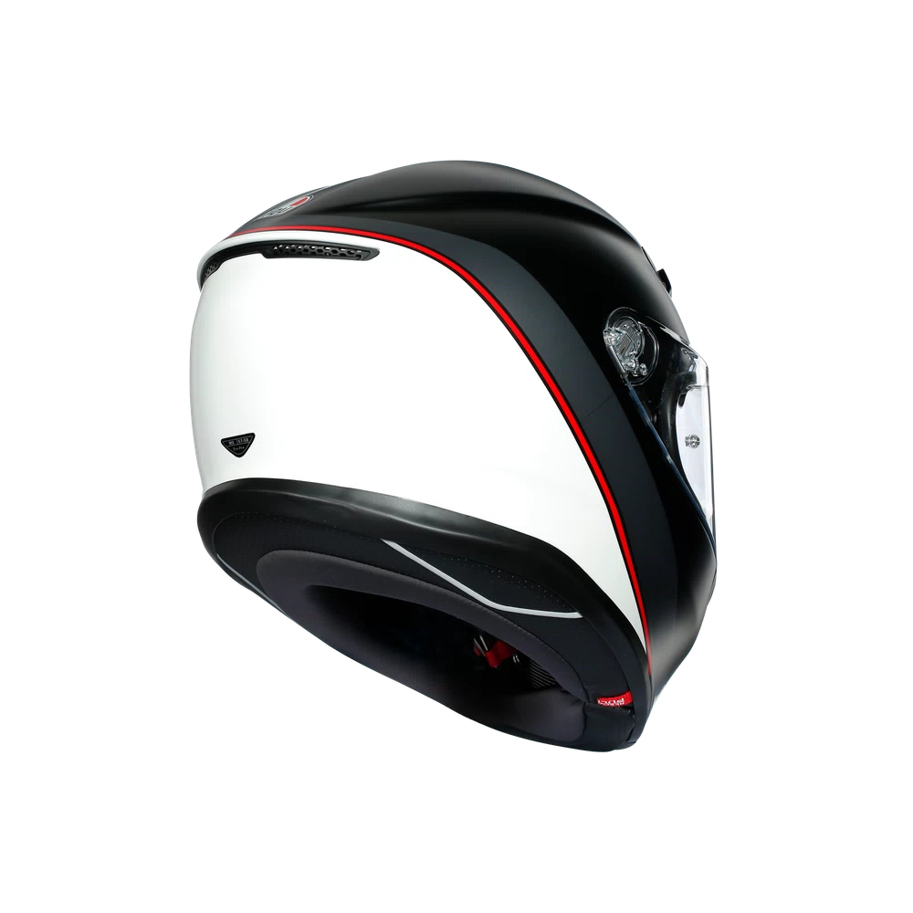 K6 AGV DOT(ECE) MULTI MPLK - MINIMAL PURE MATT BLACK/WH/RED