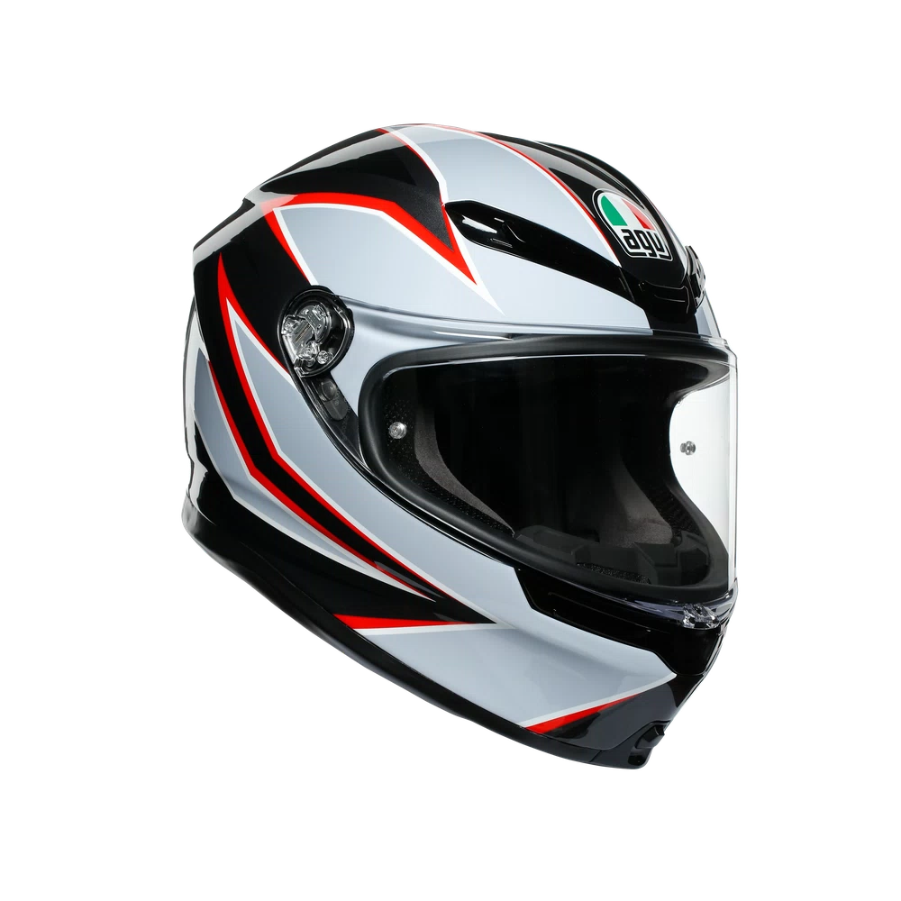 K6 AGV DOT(ECE) MULTI MPLK - FLASH MATT BLACK/GREY/RED
