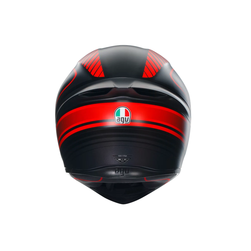 K1 S DOT(E2206) - WARMUP MATT BLACK/RED