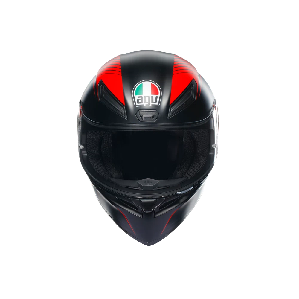 K1 S DOT(E2206) - WARMUP MATT BLACK/RED