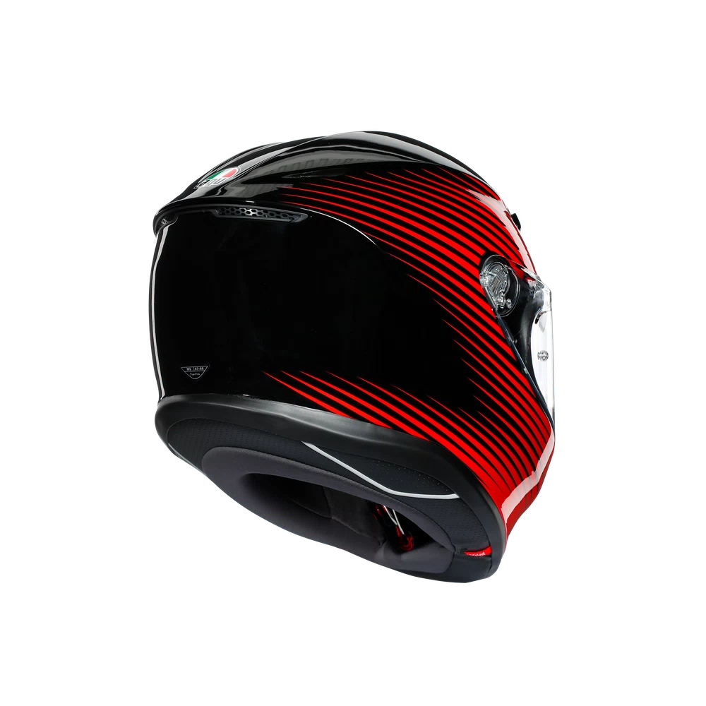 K6 AGV DOT(ECE) MULTI MPLK - RUSH BLACK/RED