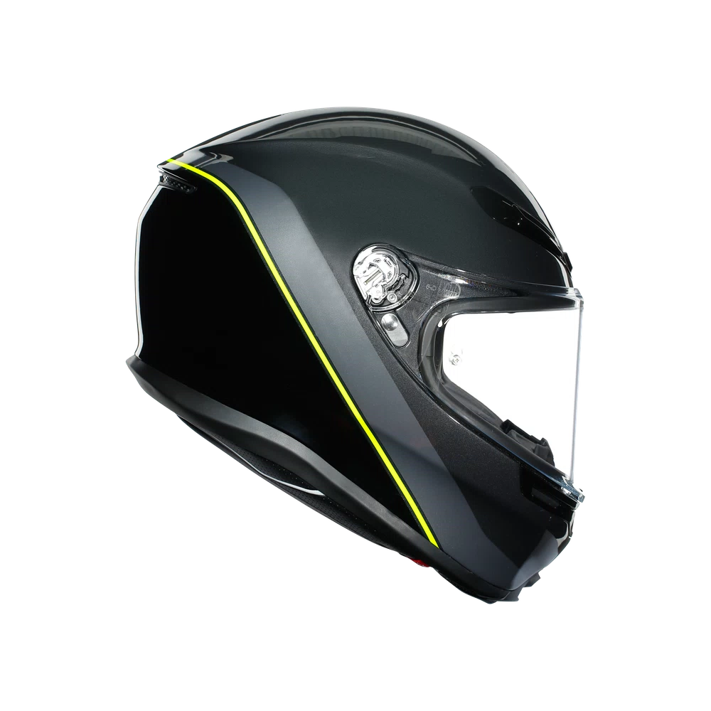 K6 AGV DOT(ECE) MULTI MPLK - MINIMAL GUNMET/BLACK/YELLOW FL