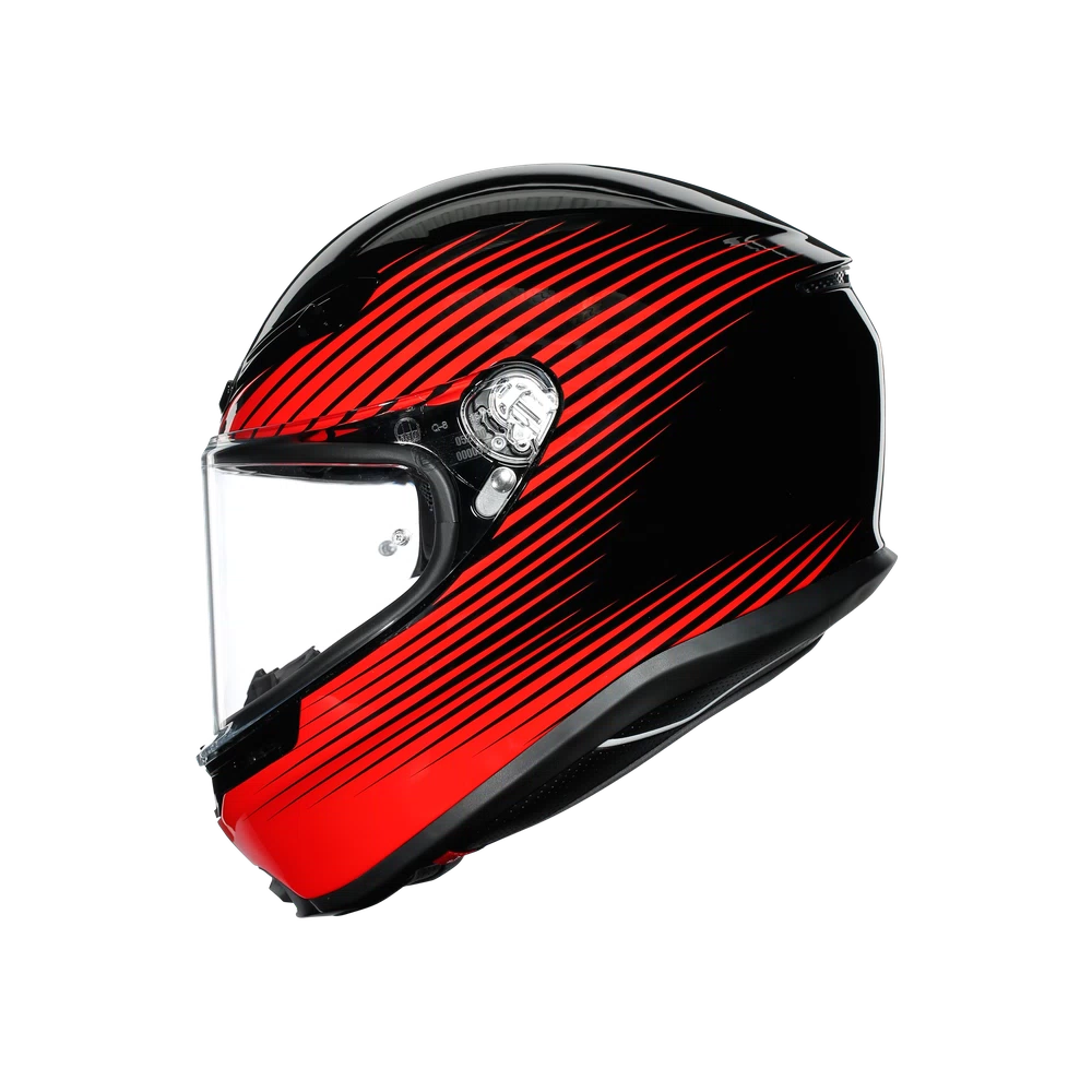 K6 AGV DOT(ECE) MULTI MPLK - RUSH BLACK/RED
