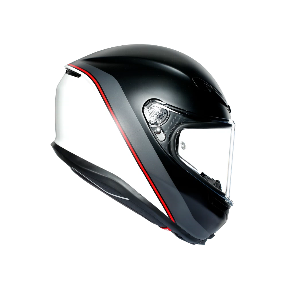K6 AGV DOT(ECE) MULTI MPLK - MINIMAL PURE MATT BLACK/WH/RED