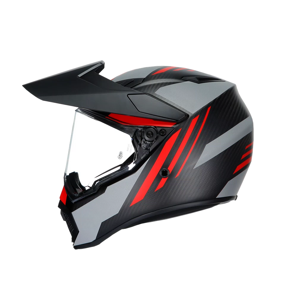 AX9 MULTI ECE DOT - REFRACTIVE ADV MATT CARBON/RED