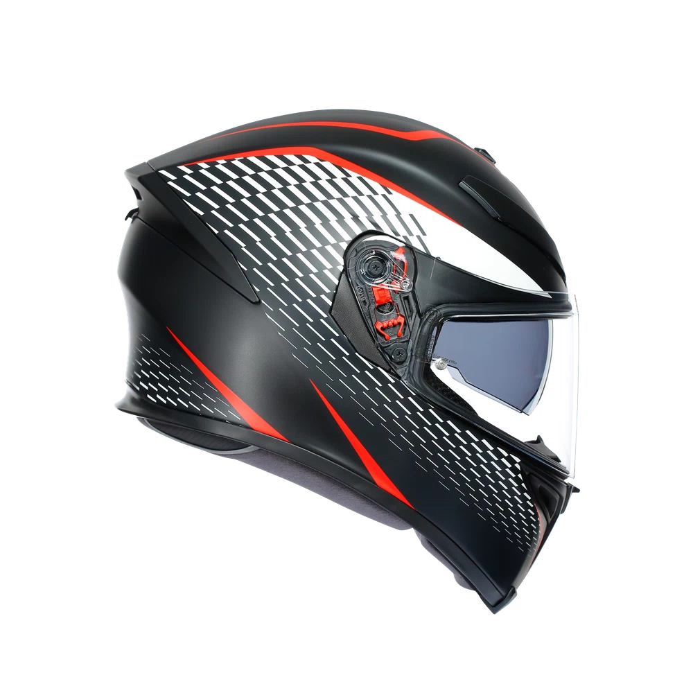 K5 S MULTI ECE DOT - THUNDER MATT BLACK/WHITE/RED