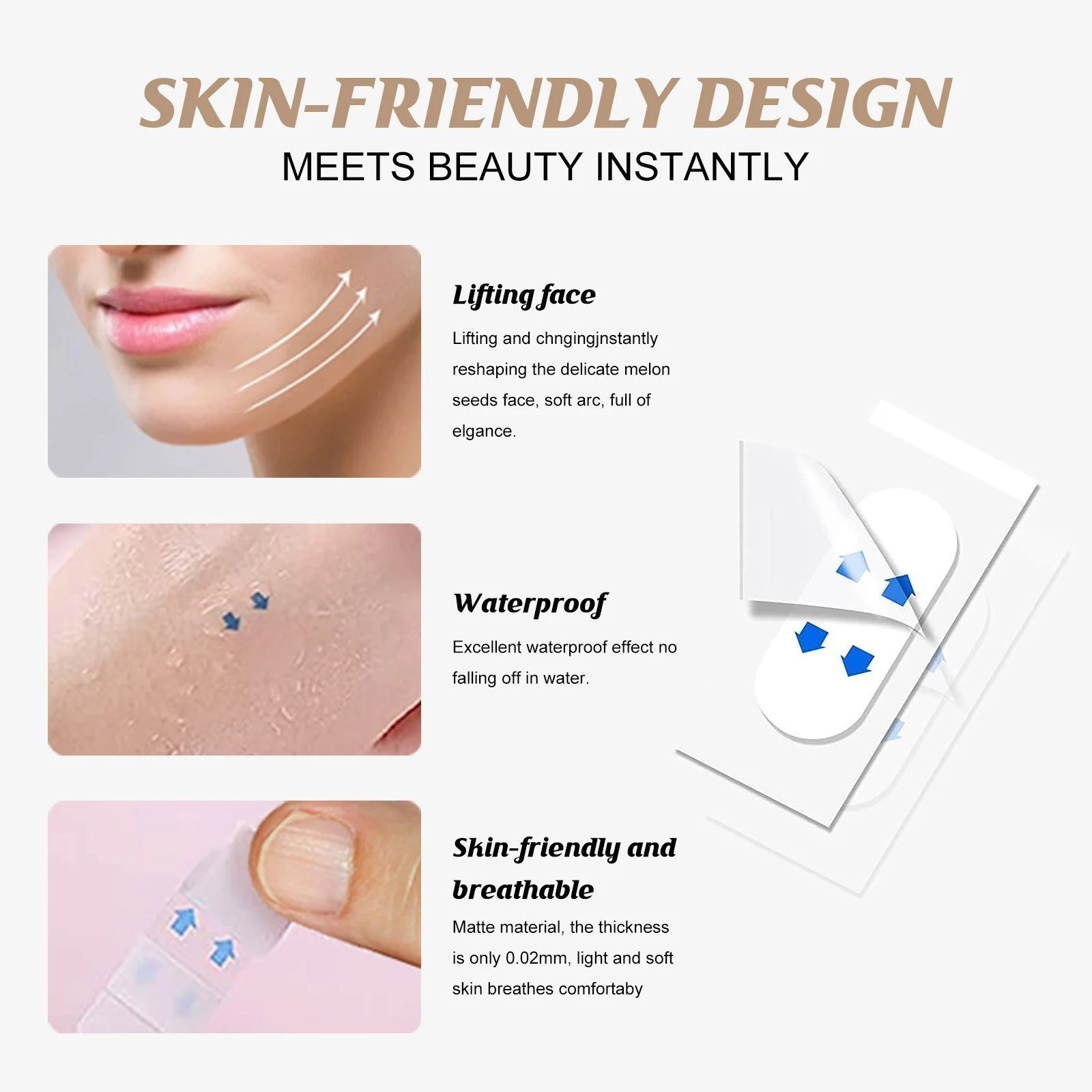 Invisible Face Lifter Tape✨Has a delicate V face