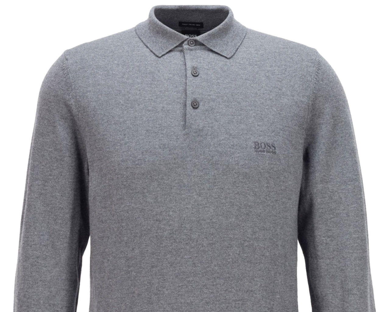 Bono L 50435429 030 Virgin Wool Polo Shirt Grey