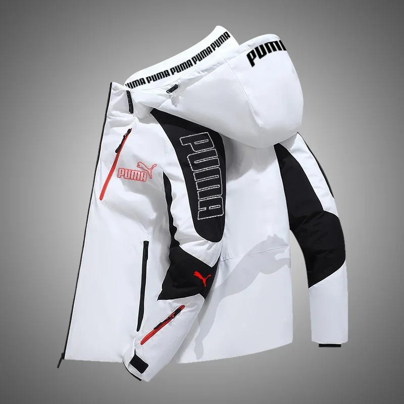 's New White Duck Down Detachable Hooded Down Jacket