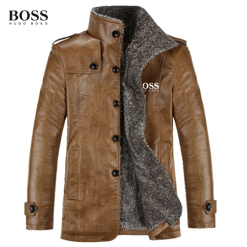 Fleece PU Leather Jacket