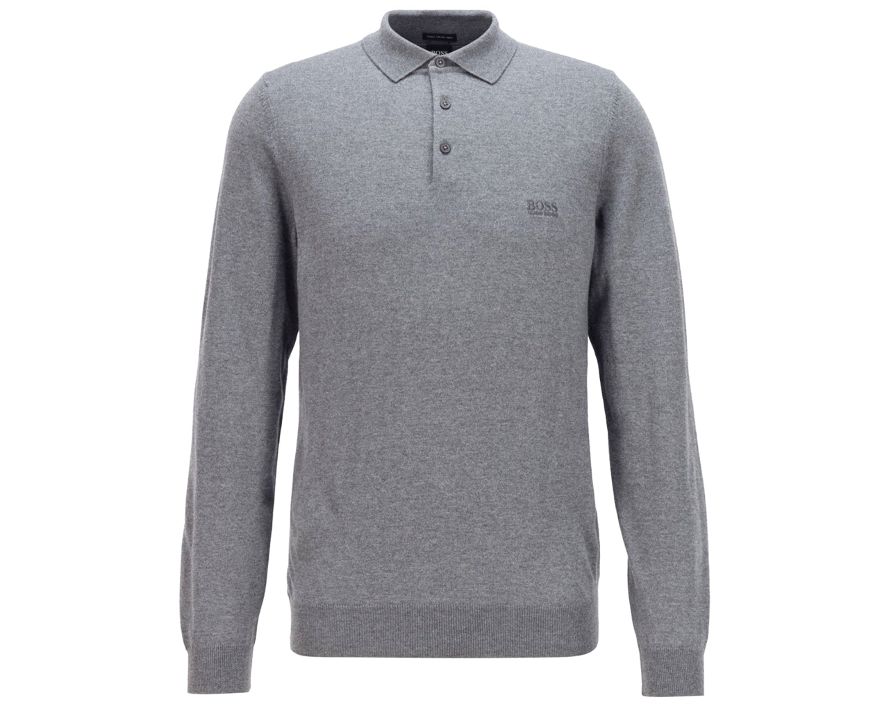 Bono L 50435429 030 Virgin Wool Polo Shirt Grey