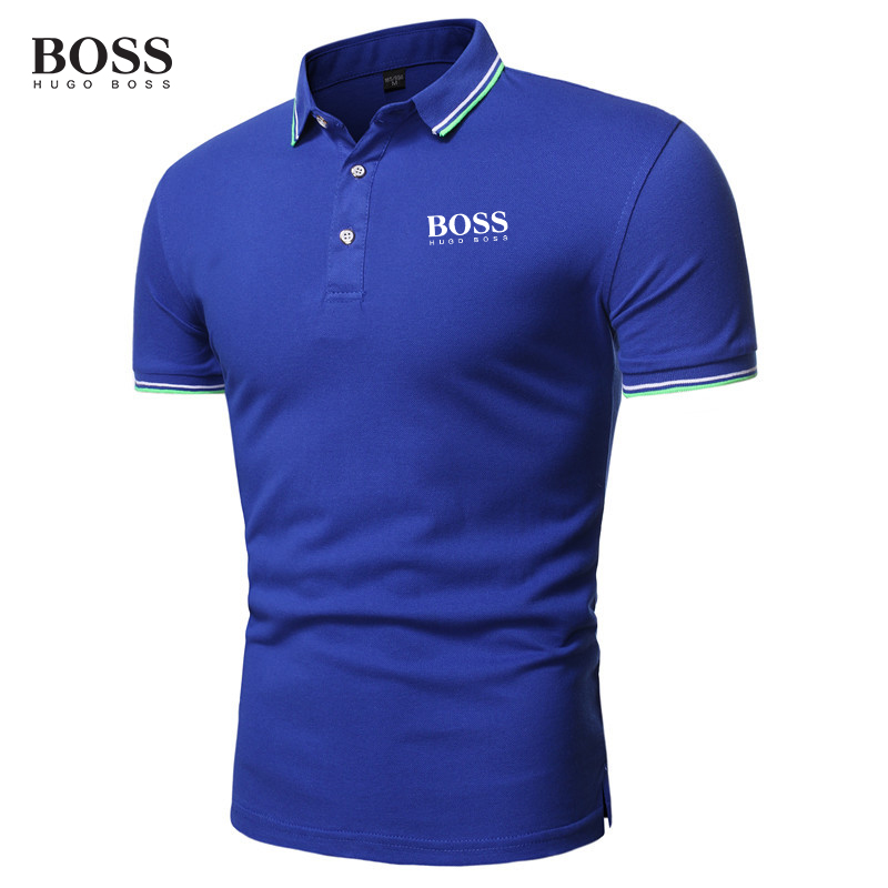 Men's Button Stand Collar Short Sleeve Polo Shirts