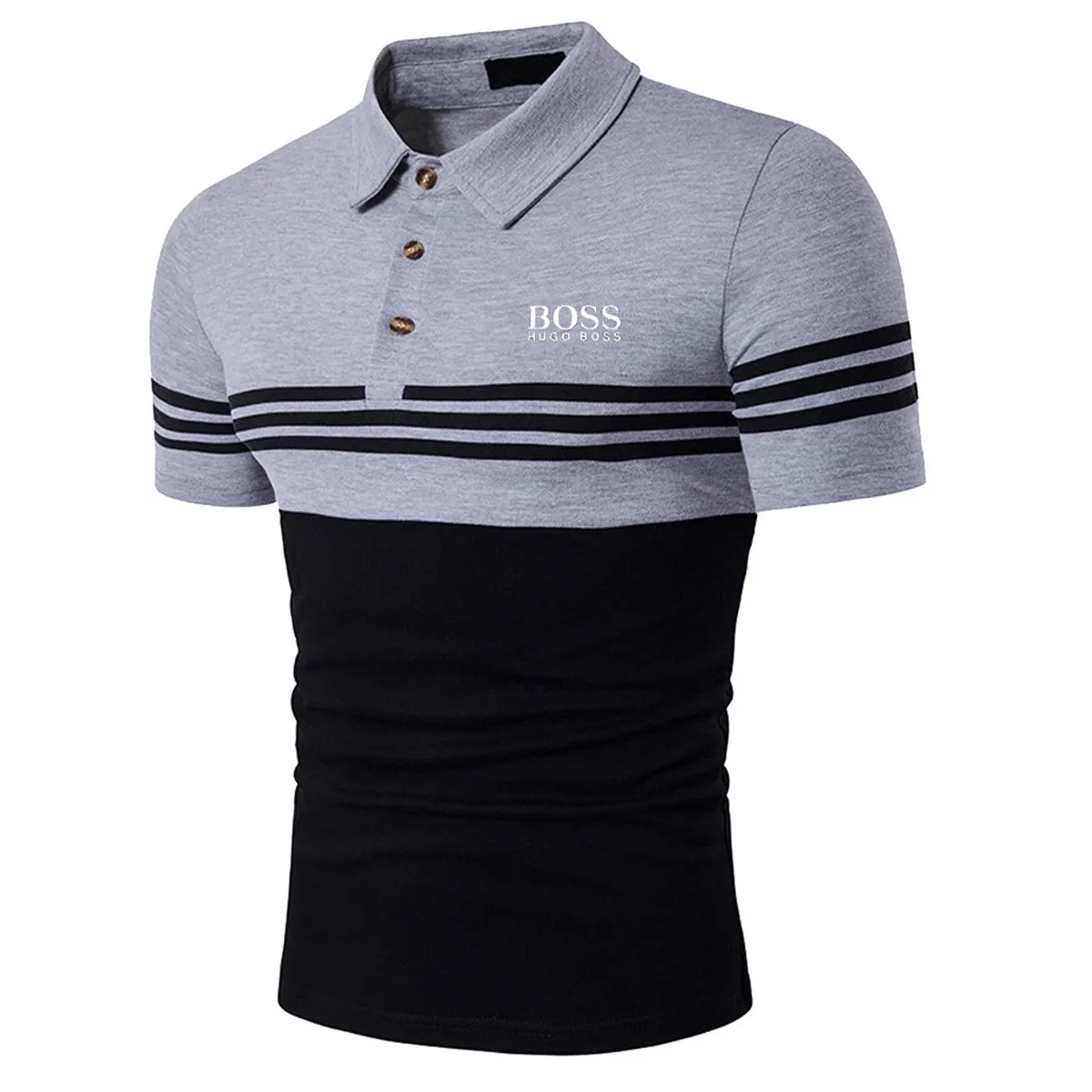 Men's casual short-sleeved polo shirt