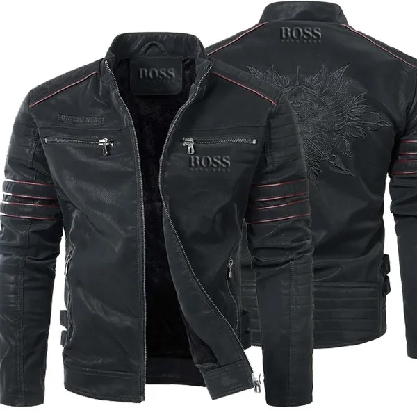Men’s main  embroidered leather jackets, best-selling leather