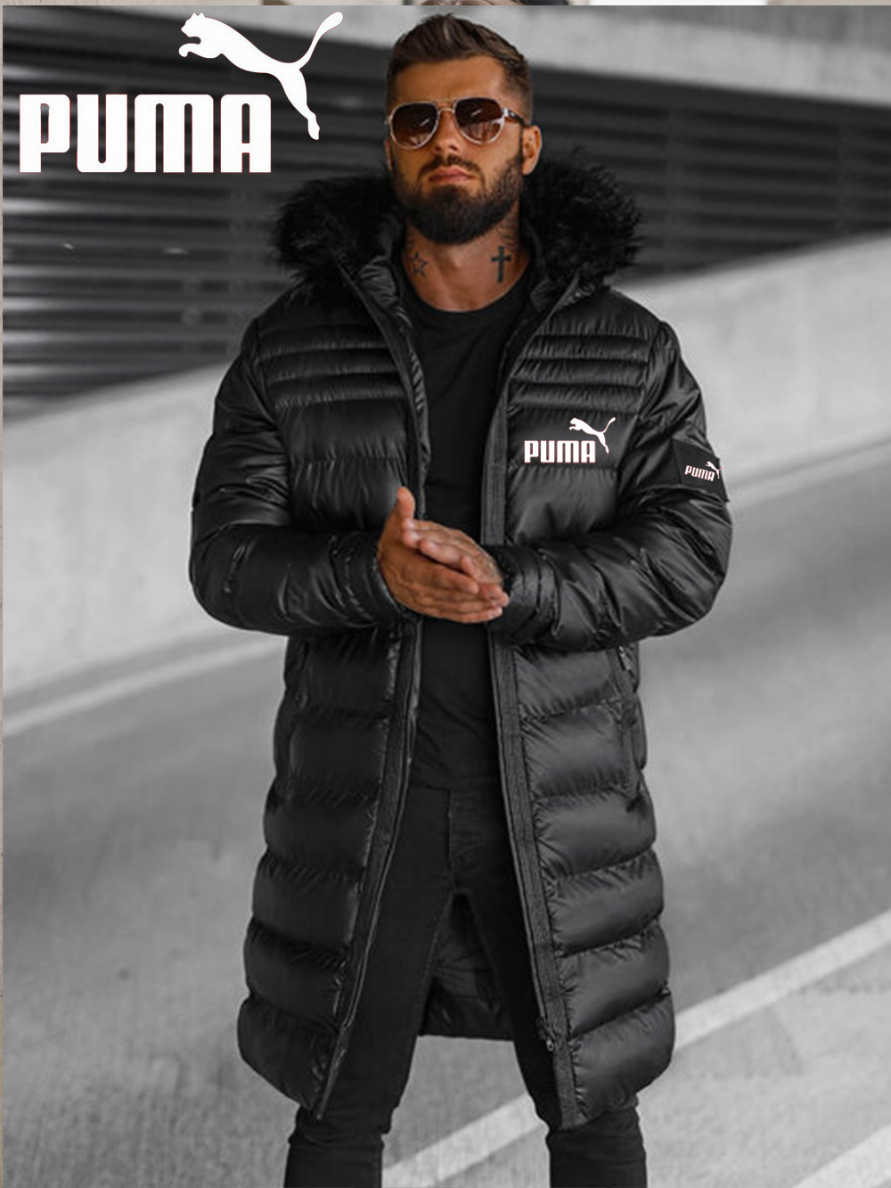 2025 Pánska zimná mó dlhá páperová bunda ​