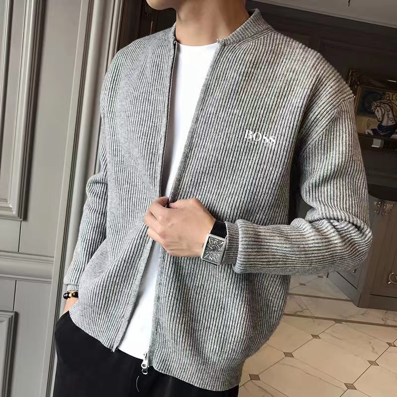 Men's casual knitted sweater coat