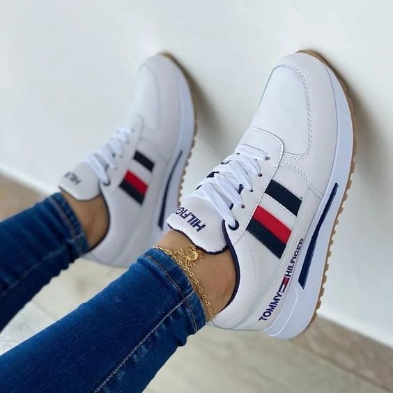 white sneakers