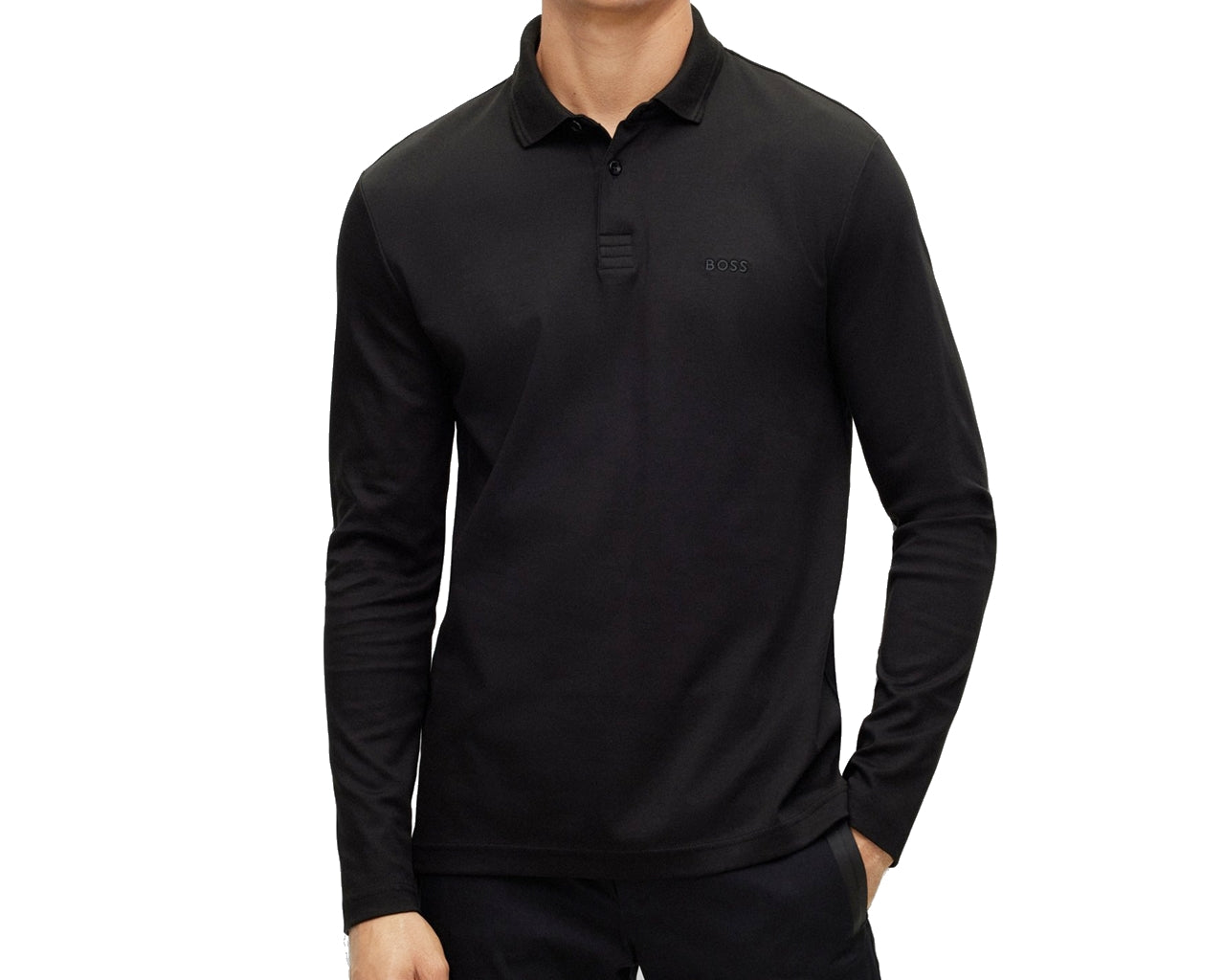 Pirol 50476433 Long Sleeved Polo Shirt Black