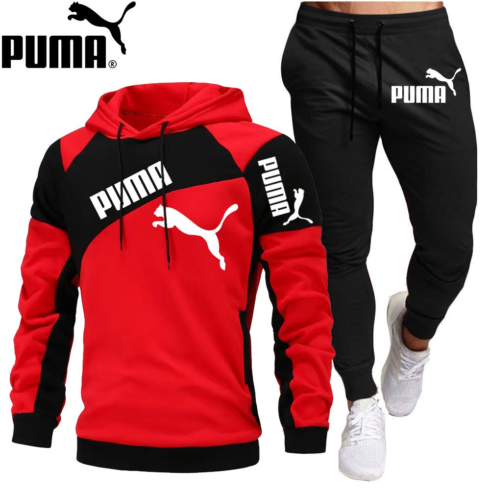 Lekka bawełniana bluza z kapturem i spodnie PUMA