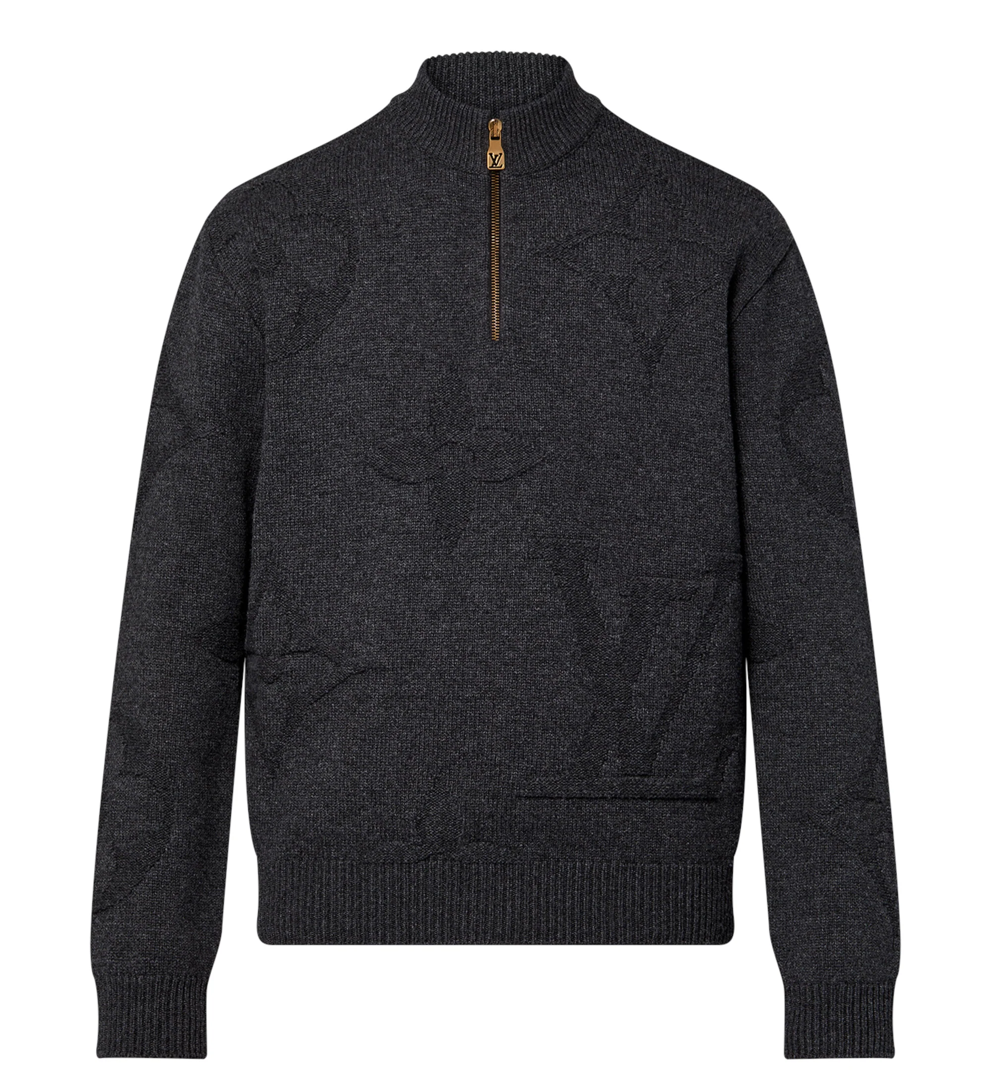 Louis Vuitton Monogram Wool Half-Zip Sweater
