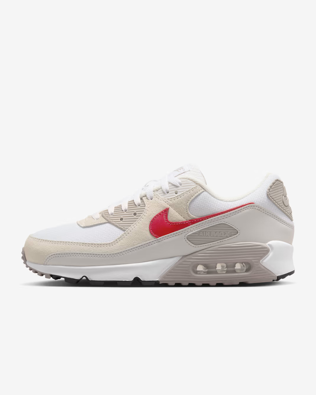 Unisex White Red Sneakers - Nike Air Max 90