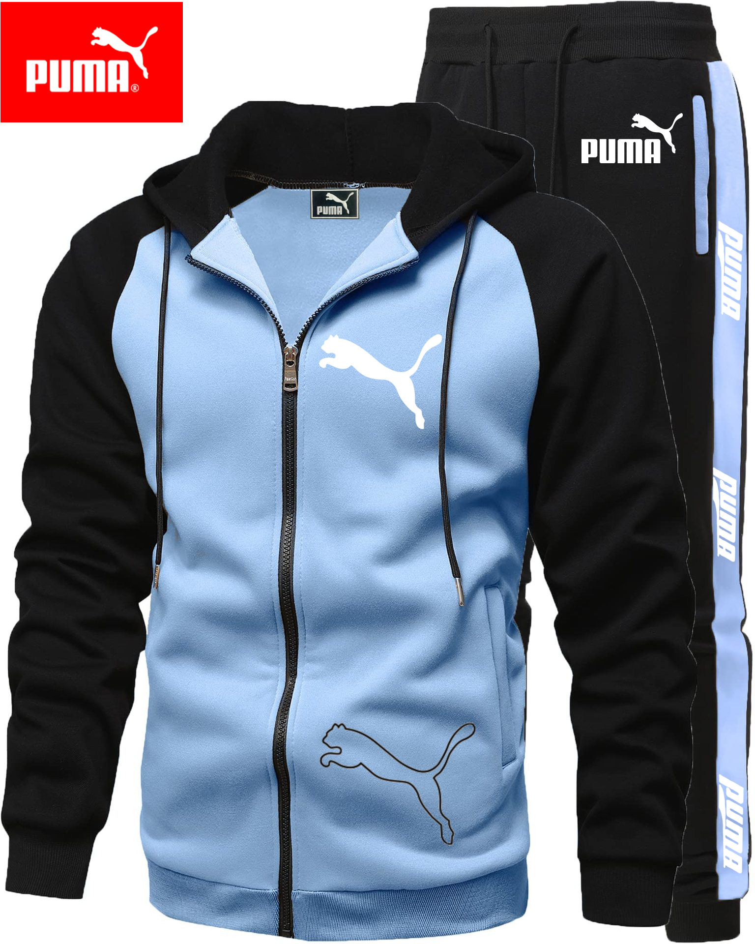 Puma-Nowe modne koszule sportowe męskie i casualowe garnitury sportowe w kolorach wiosennych i jesiennych