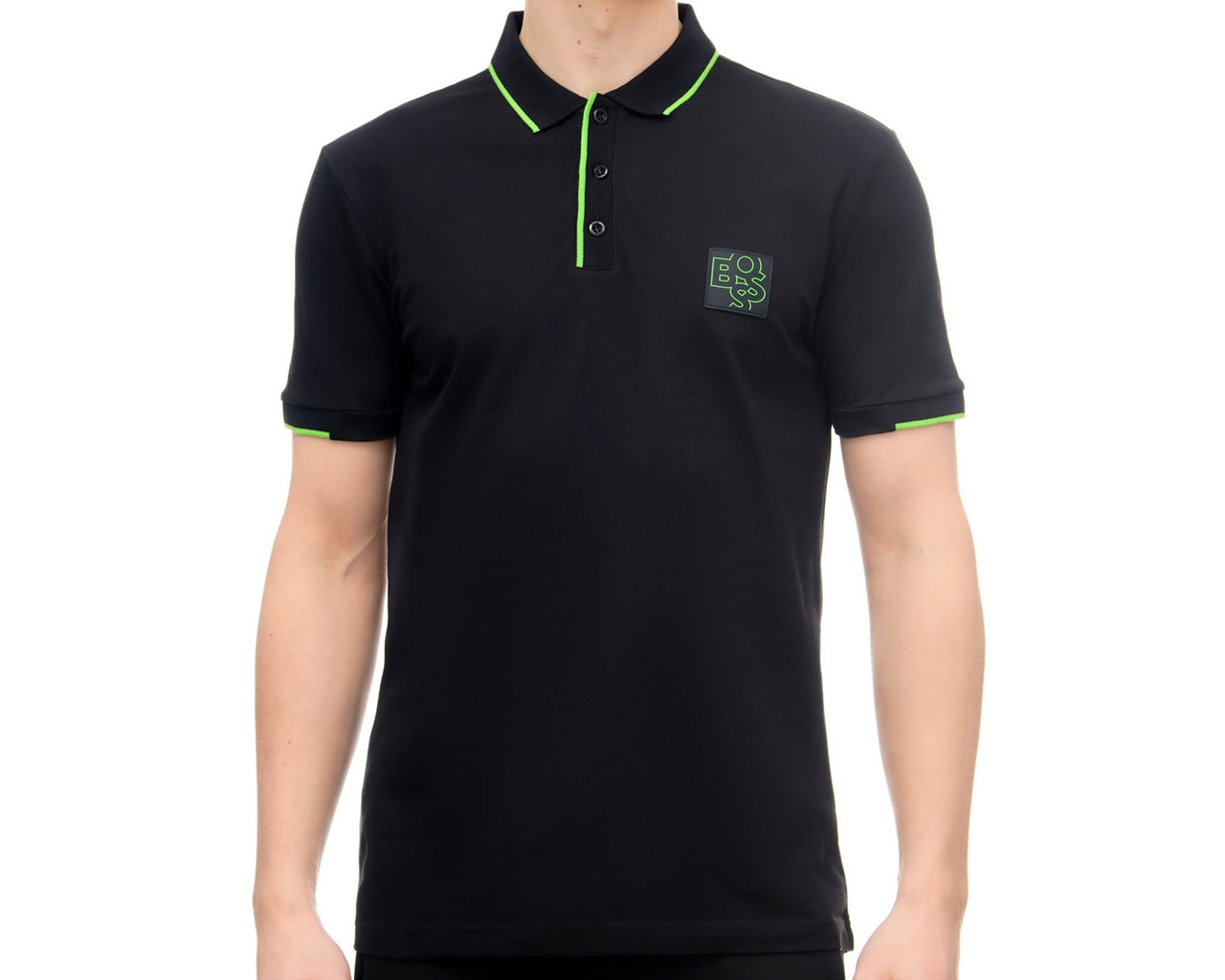50476924 Paul Badge Slim Fit Polo Shirt Black