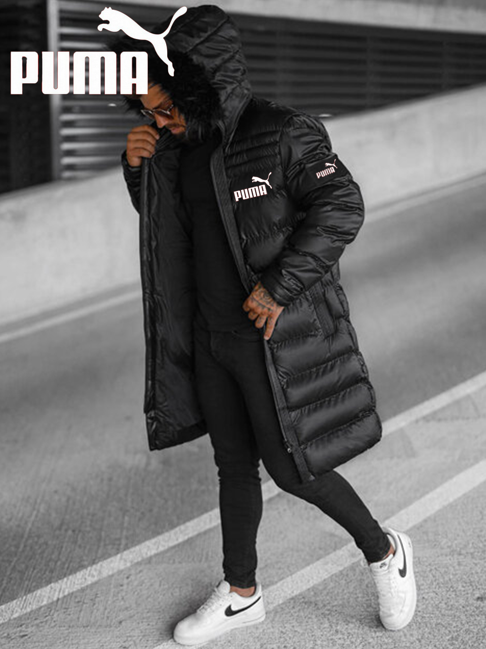 2025 Pánska zimná mó dlhá páperová bunda ​