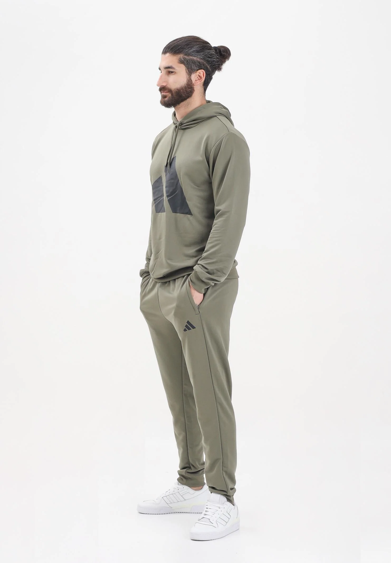 ADIDAS PERFORMANCE Men's BIG LOGO FRENCH TERRY Tracksuit Green Camouflage