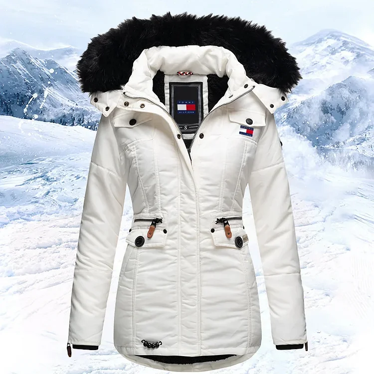 2025 new winter women's hooded down jacket