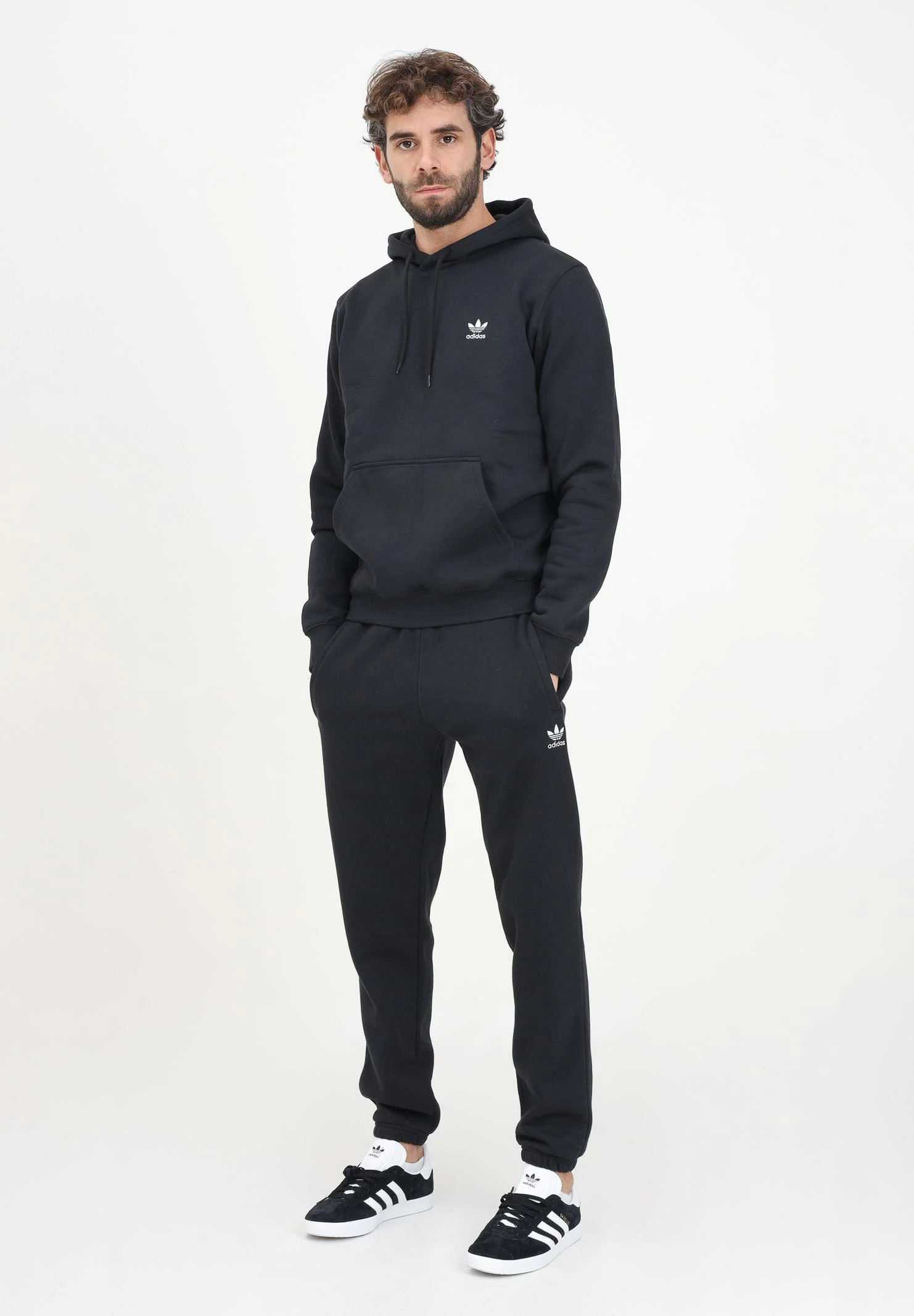 ADIDAS ORIGINALS Men's Essentials Trefoil Track Pants in Black