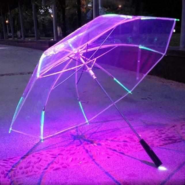 8 Rib LED Umbrella with Flashlight